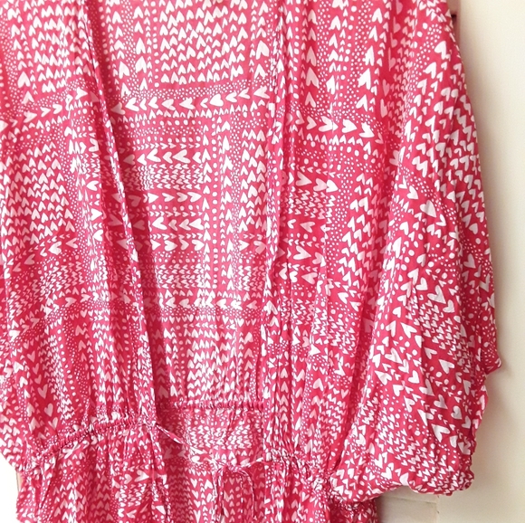 Red Hearts Victoria Secret Kimono Cardigan Top - Picture 3 of 8